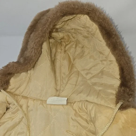 Vintage Boy's Fleece Coat Jacket Size 18 Months All Pro Football Brown Insulated - Picture 11 of 14